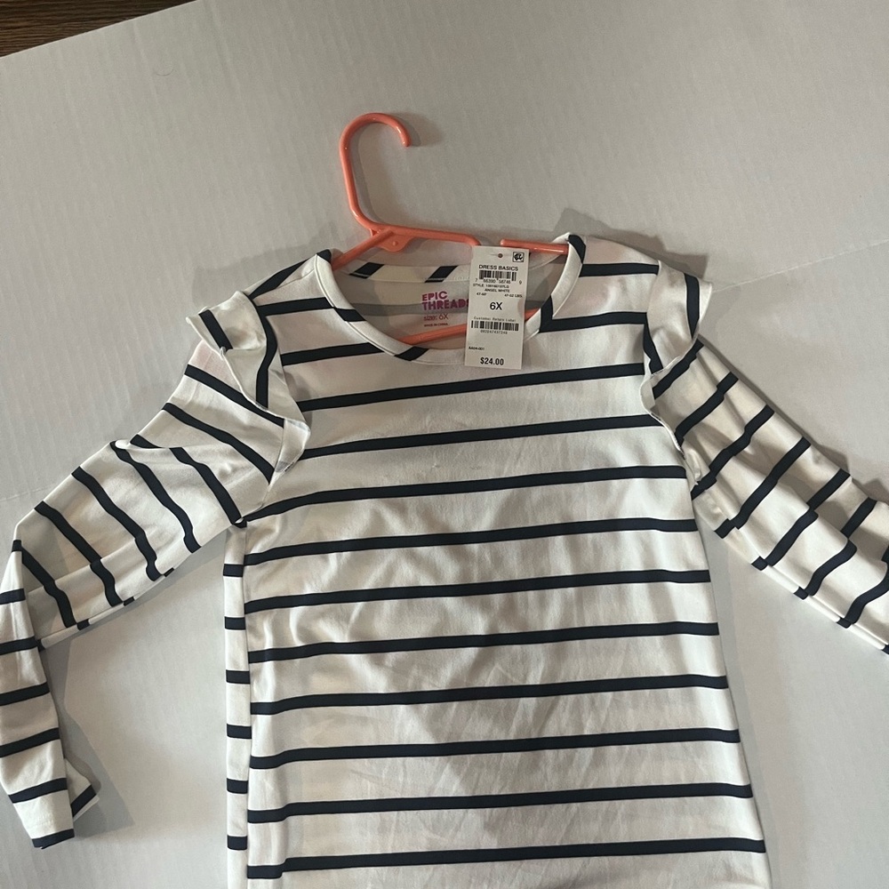 NWT Epic Threads Kids Striped Shirt - Black & White